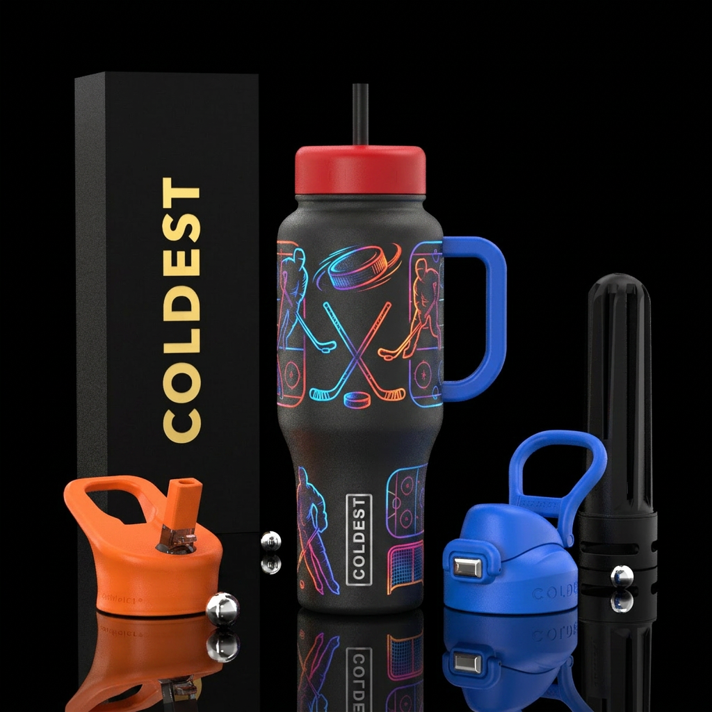 Hockey water bottle design
