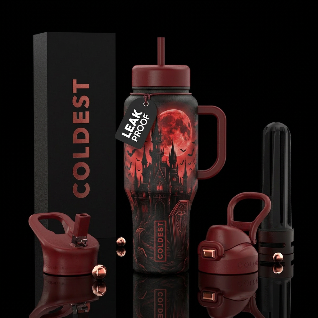 Haunting Good Time water bottle design