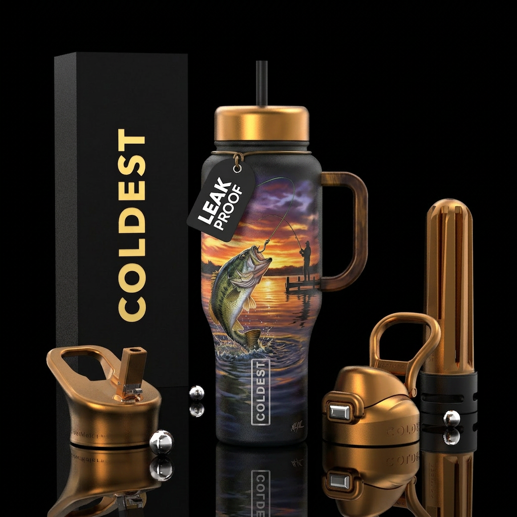Catch of the Day water bottle design