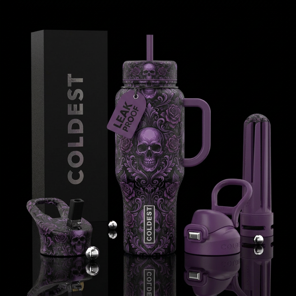 Goth Romance water bottle design
