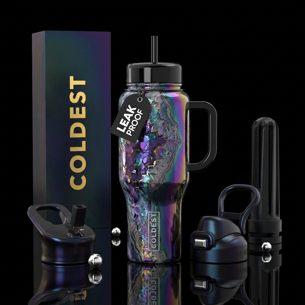 Oil Slick water bottle design
