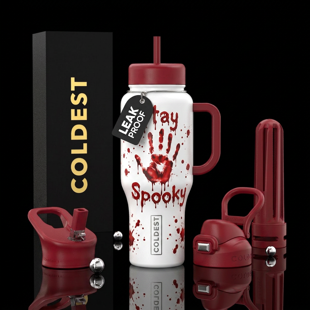 Stay Spooky water bottle design