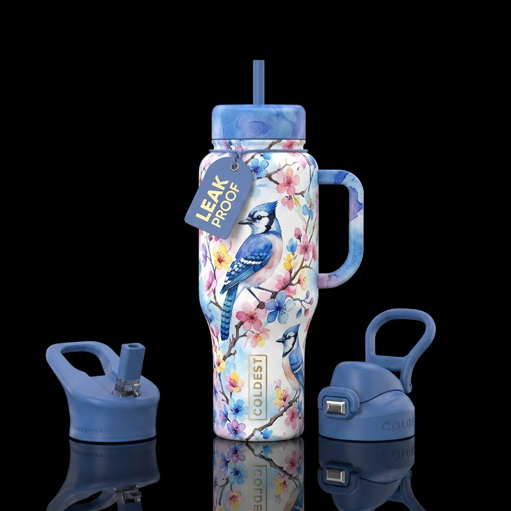 Birds of a Feather water bottle design