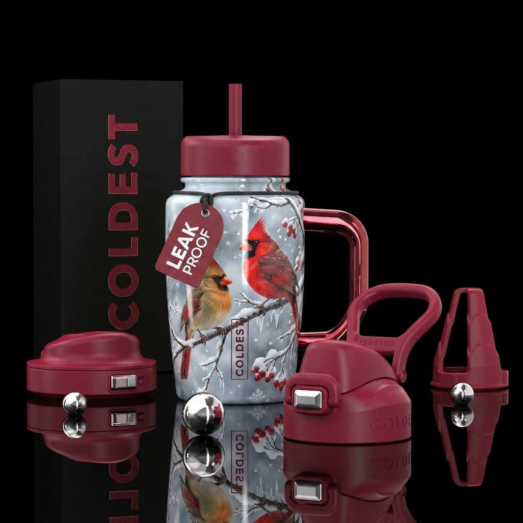 Cardinals water bottle design