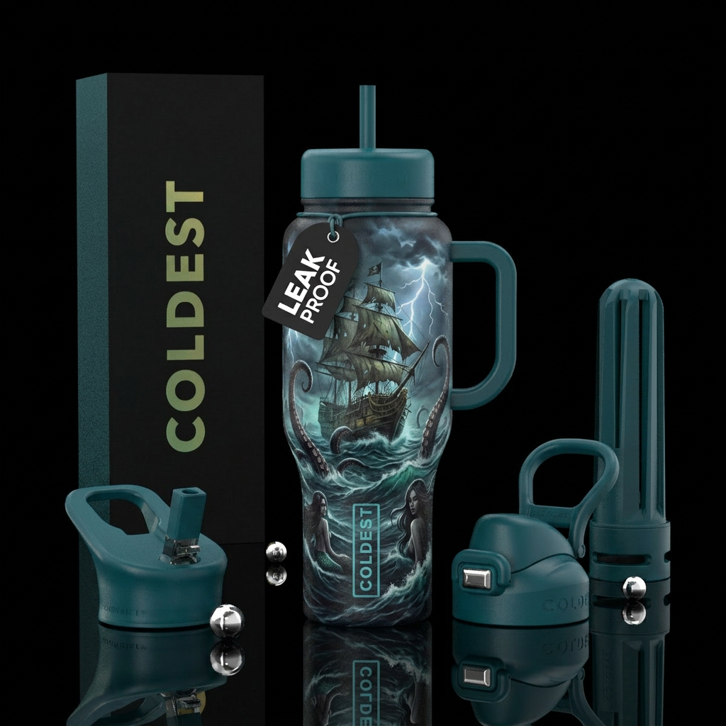 Stormy Seas water bottle design