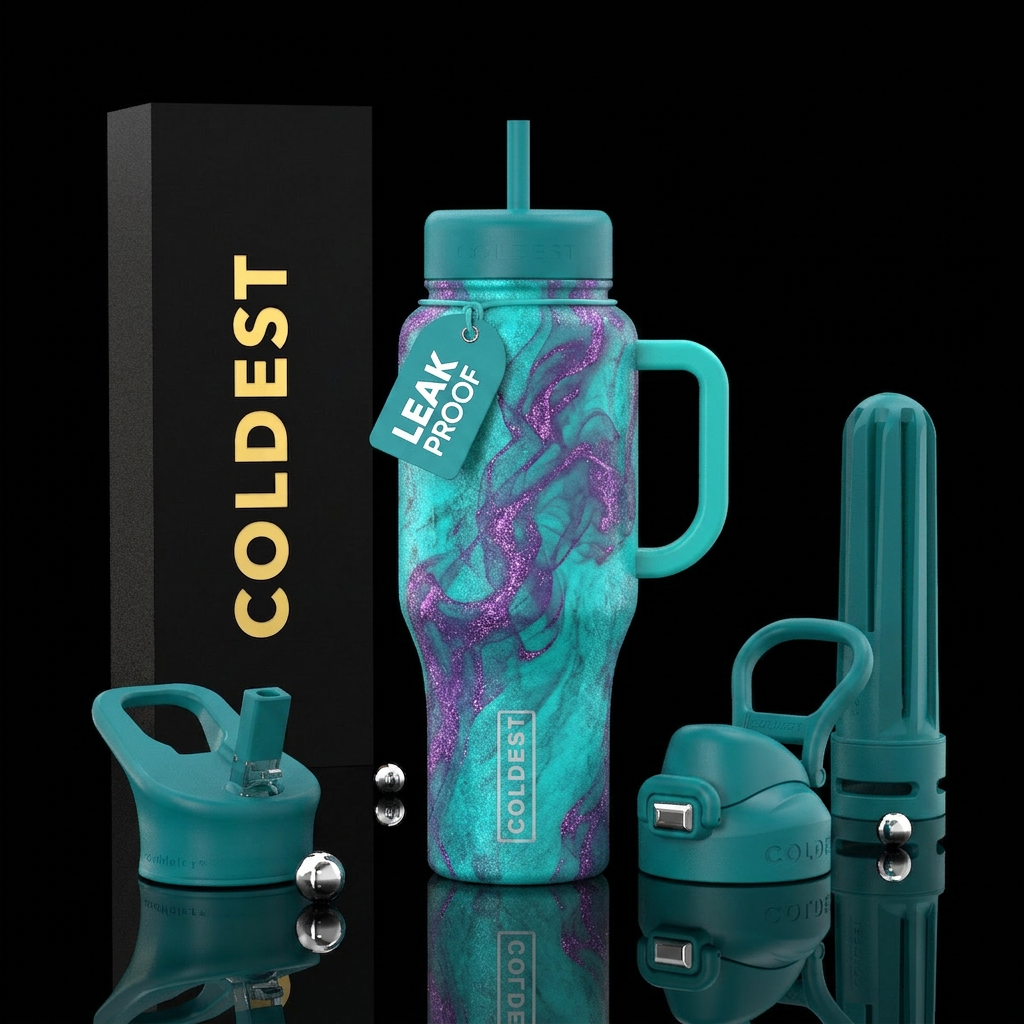Swirls water bottle design