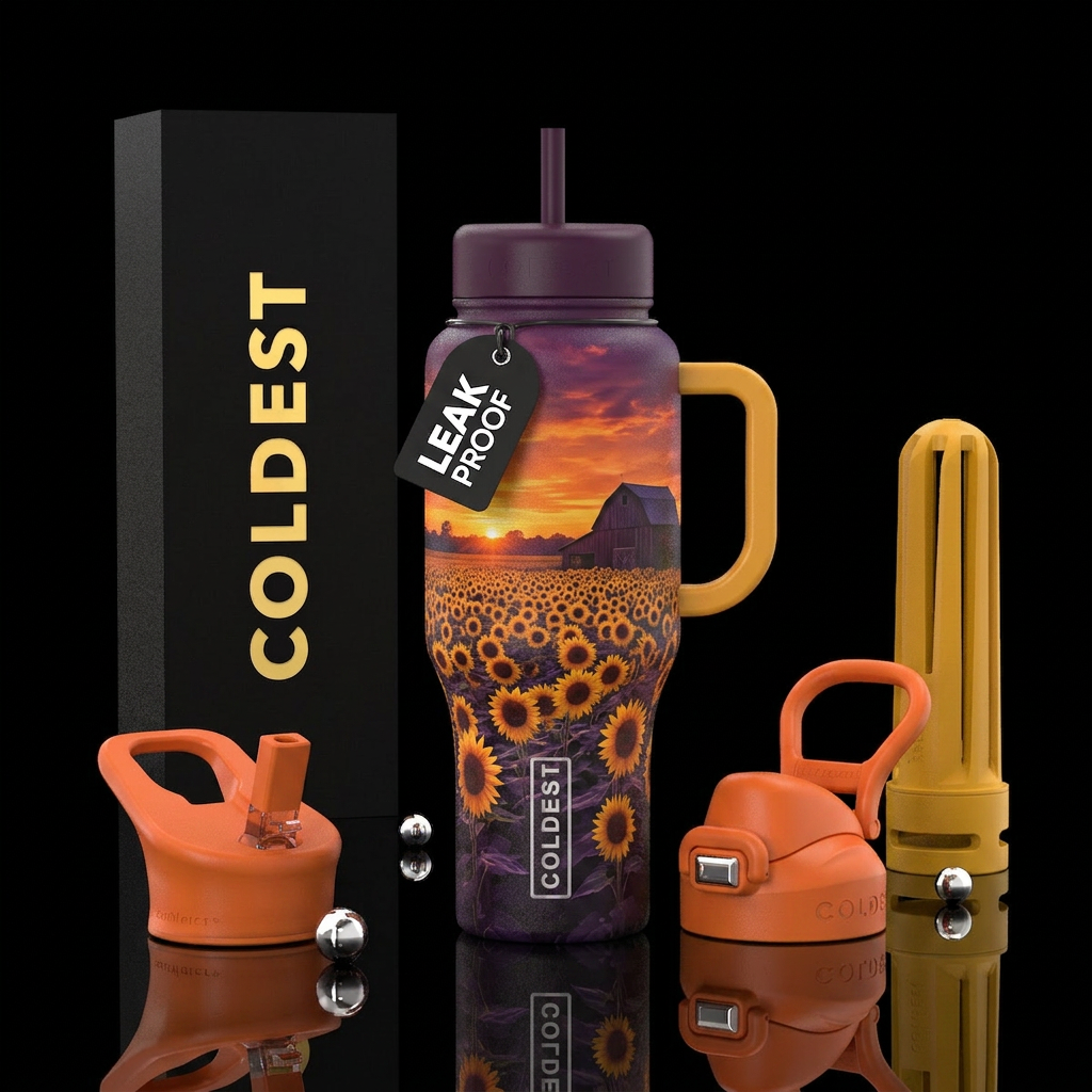 Midwest Sunset water bottle design