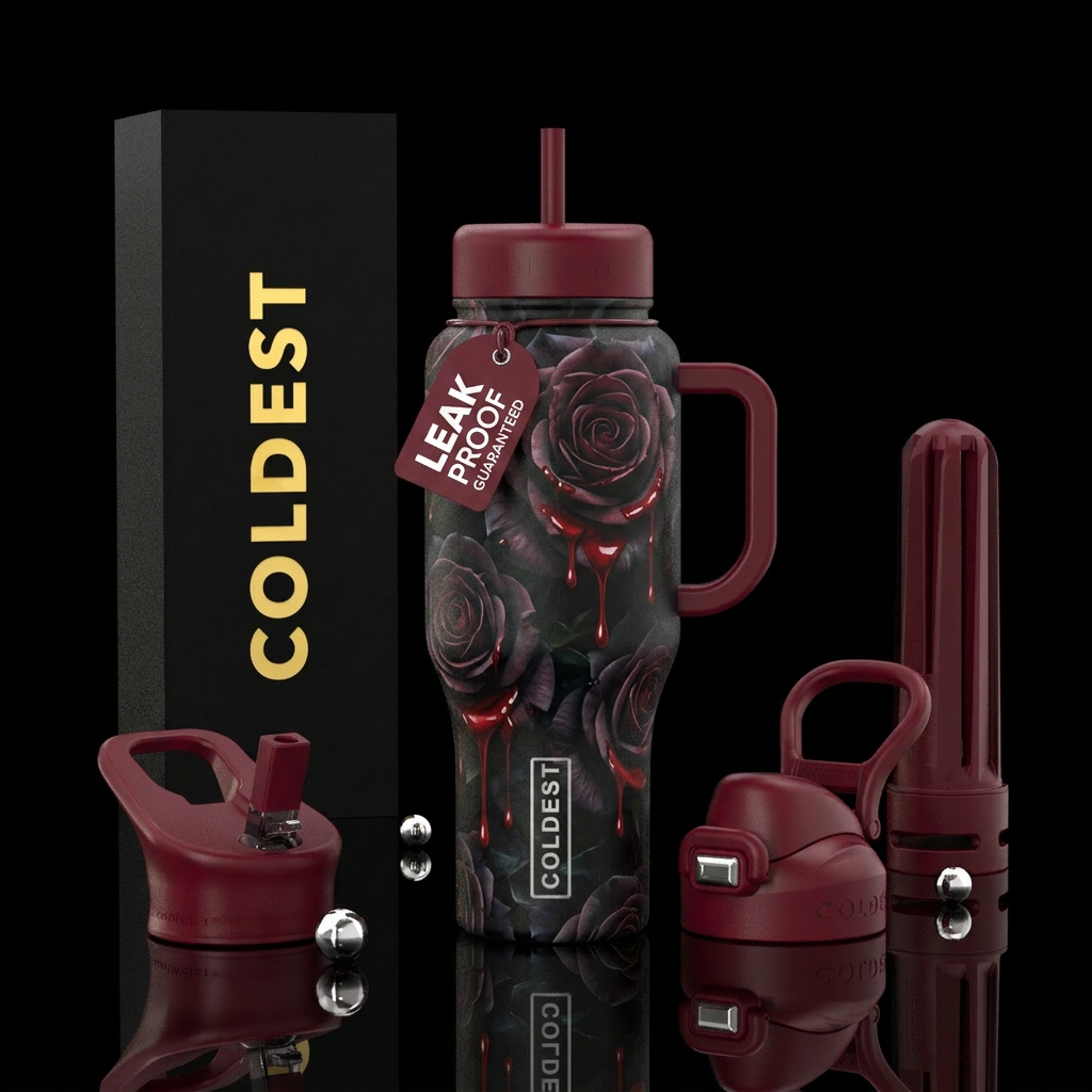 Bloody Rosey water bottle design