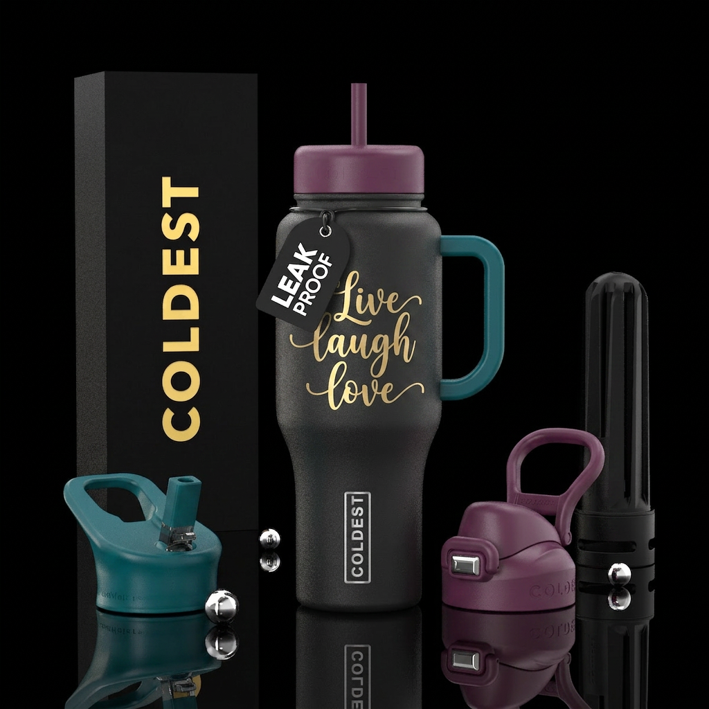 Live laugh love water bottle design