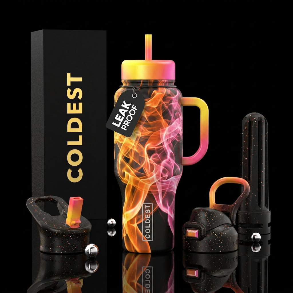 Smoke in your eyes water bottle design