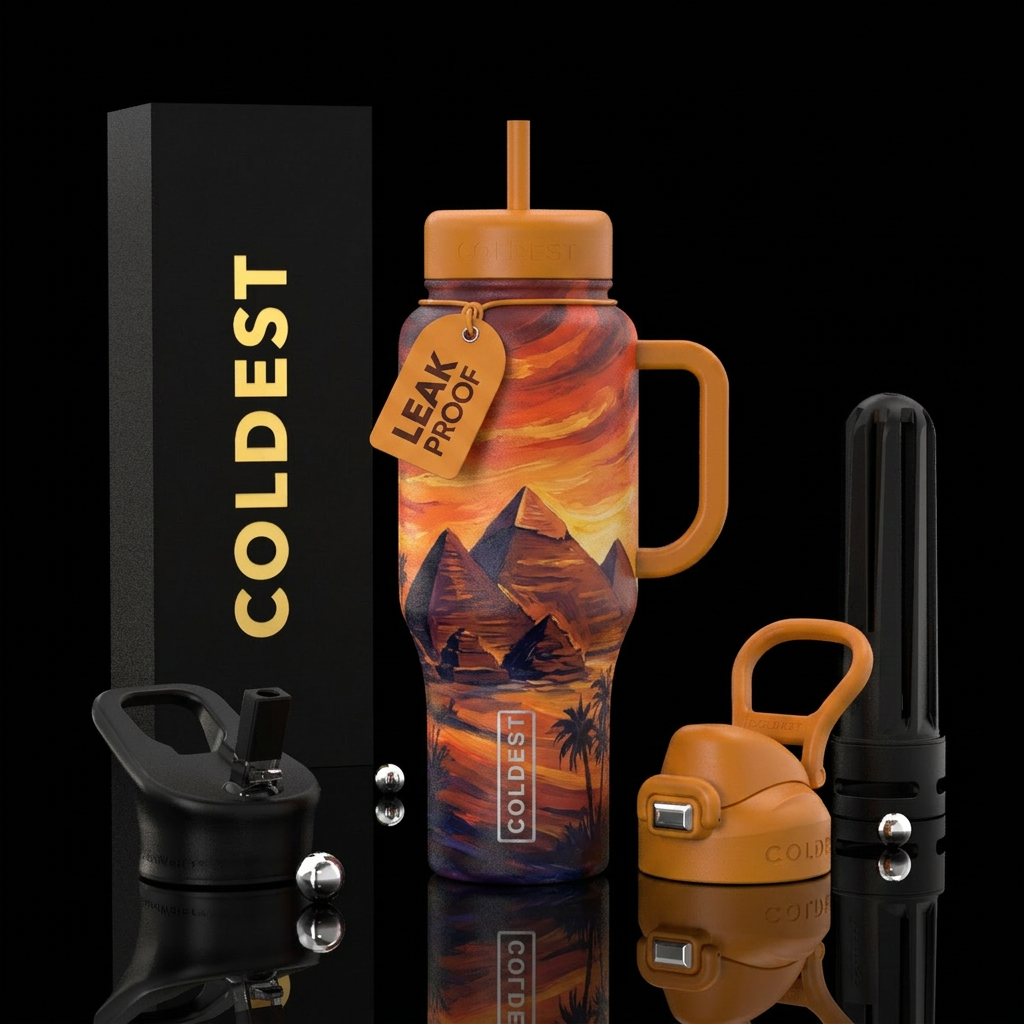 Sunset Travel water bottle design