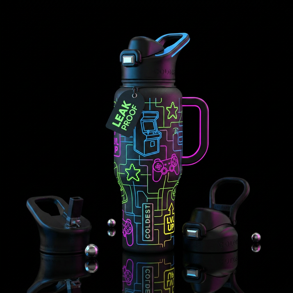 The Gamer water bottle design