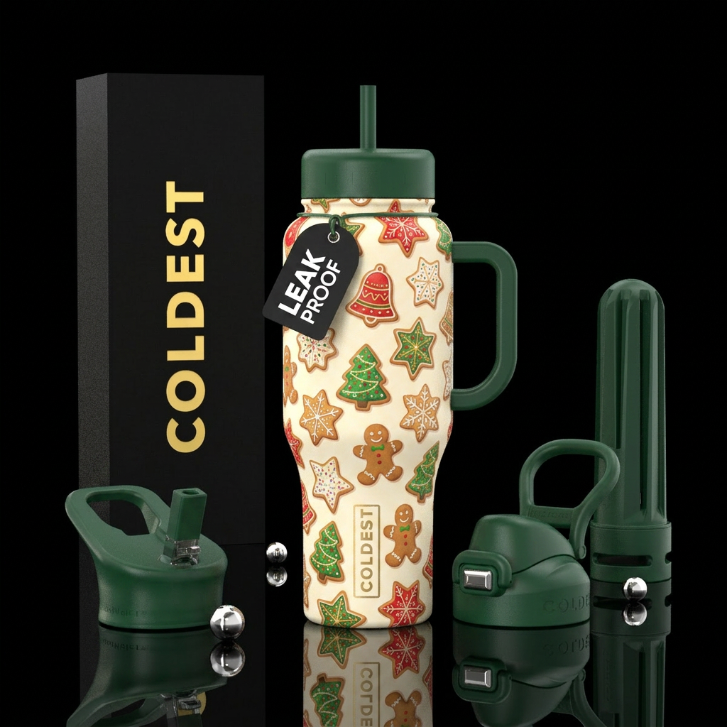 Sweet Christmas water bottle design