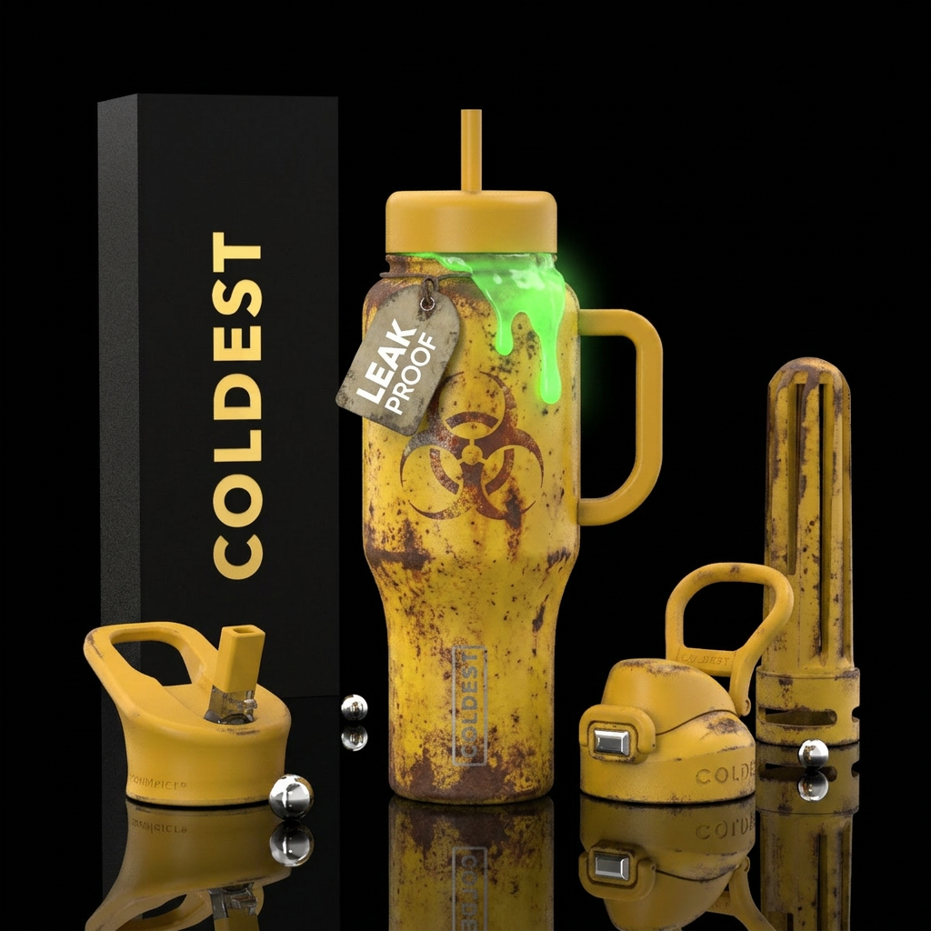 Yellow Can water bottle design