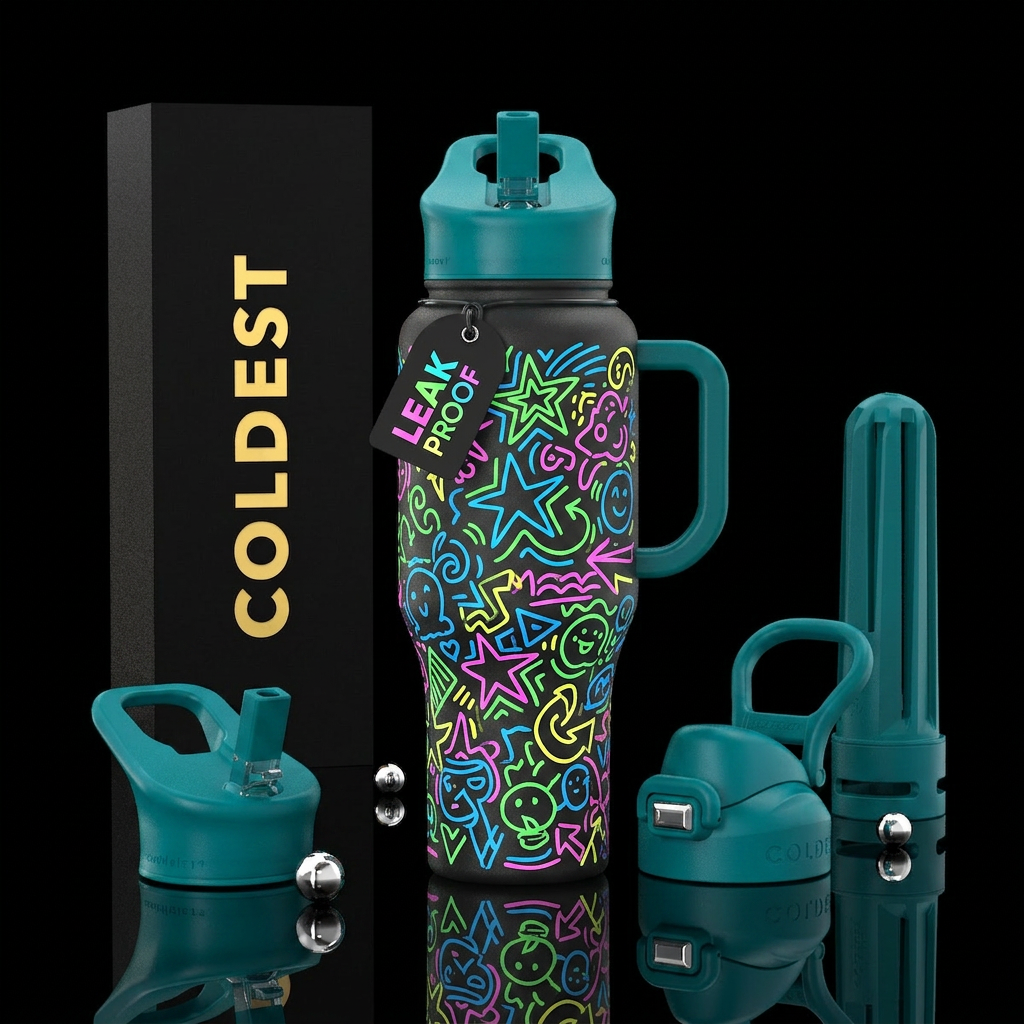 Fresh Prints water bottle design