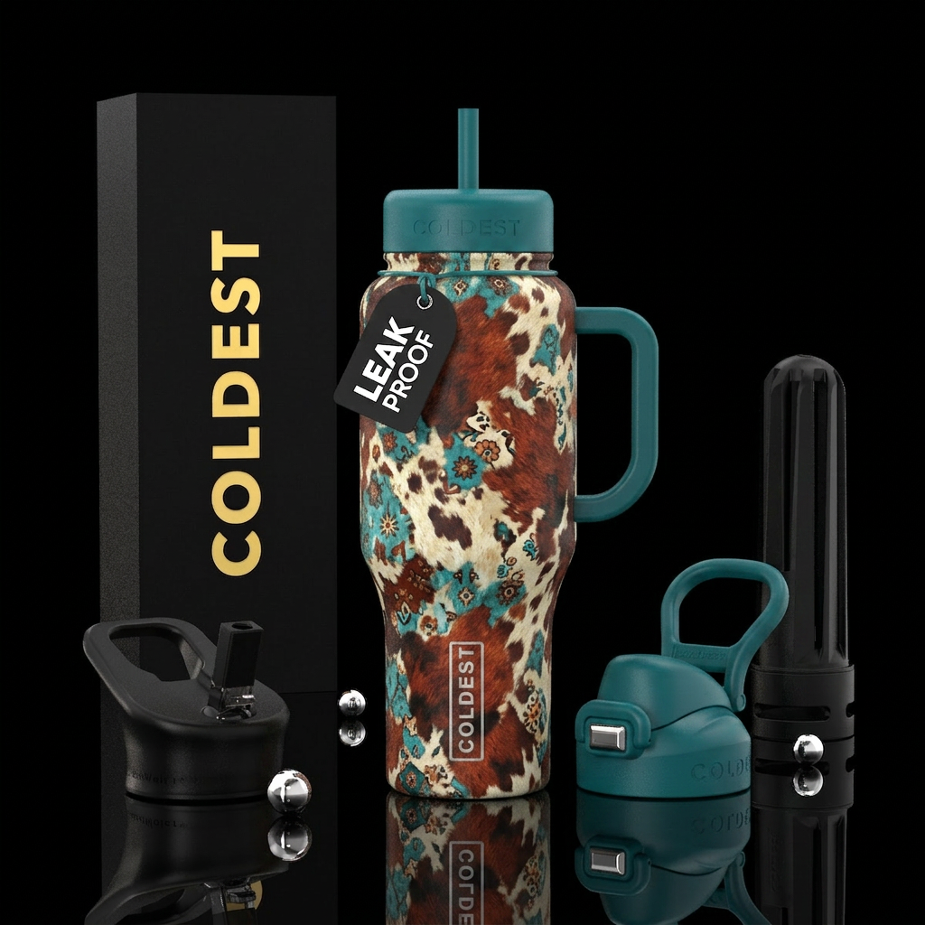 Western cow water bottle design