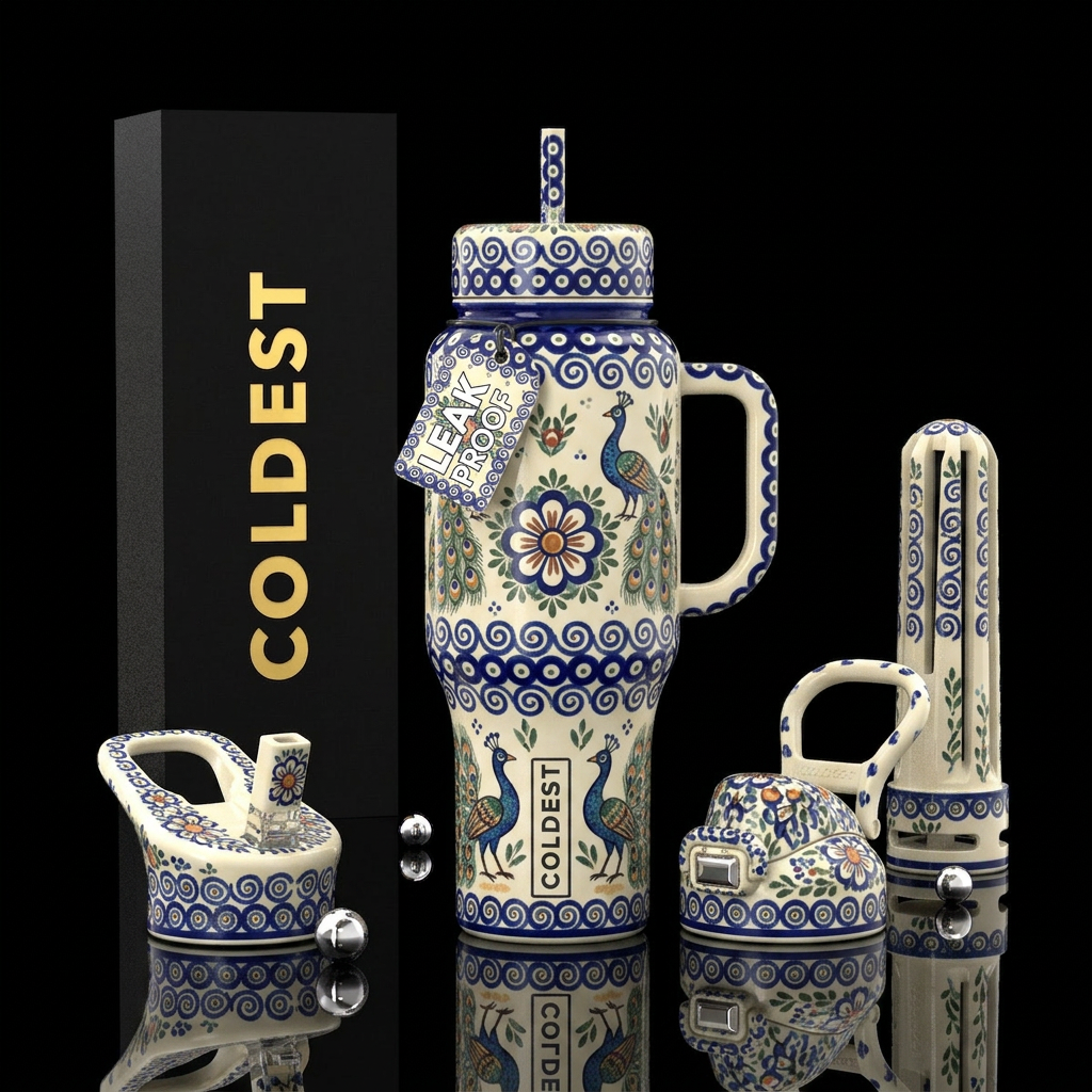 Polish pottery water bottle design