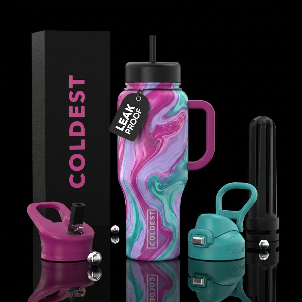 Cotton Candy water bottle design
