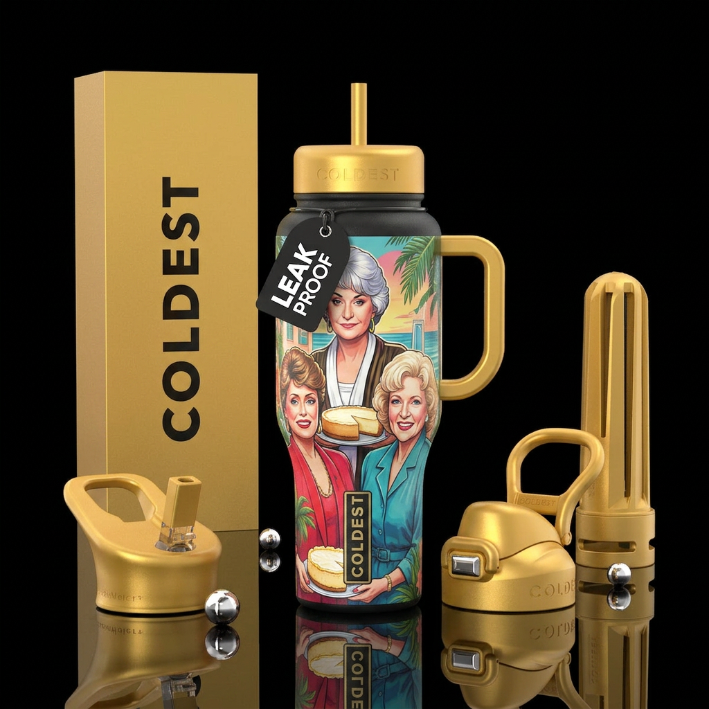 The Golden Girls water bottle design