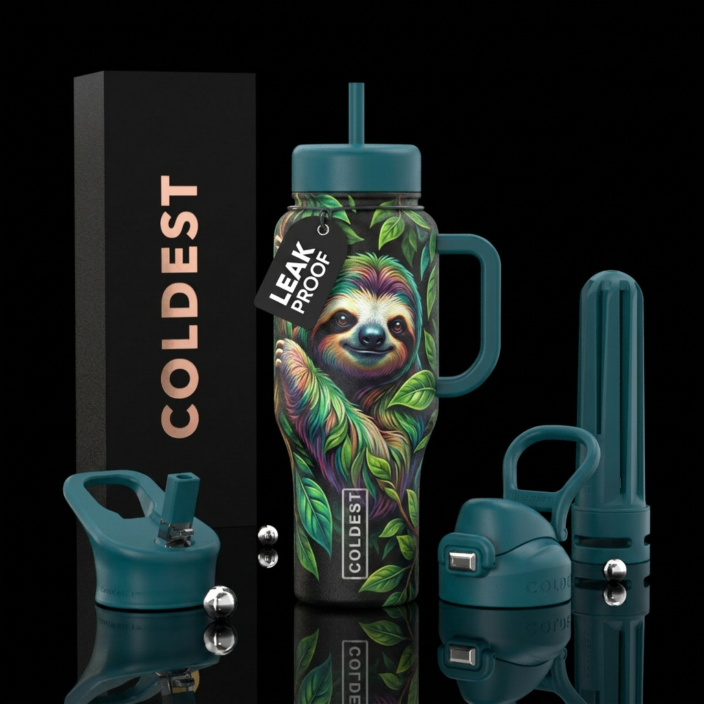 Sloth water bottle design