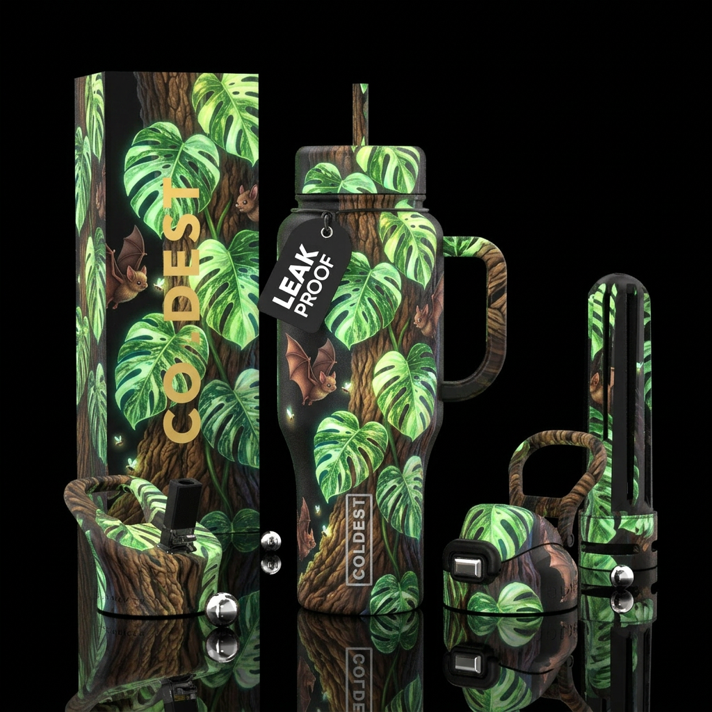 Glowie Bats and Gnats water bottle design
