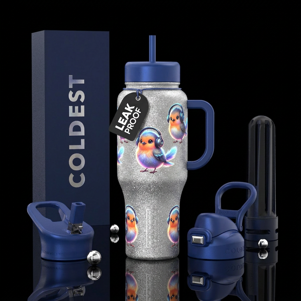 Rocking Robbins water bottle design