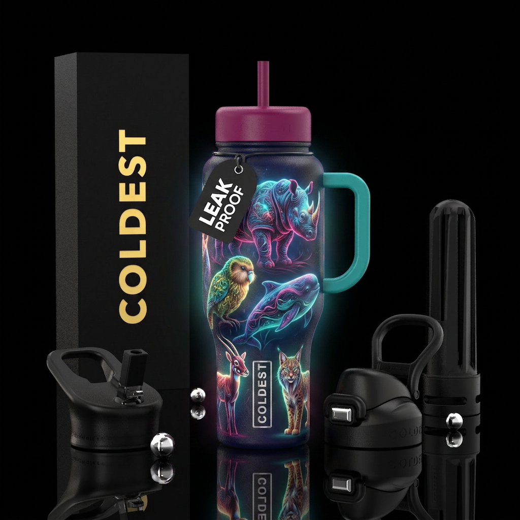 Cute glowieTop 5 Most critically endangered animal... water bottle design