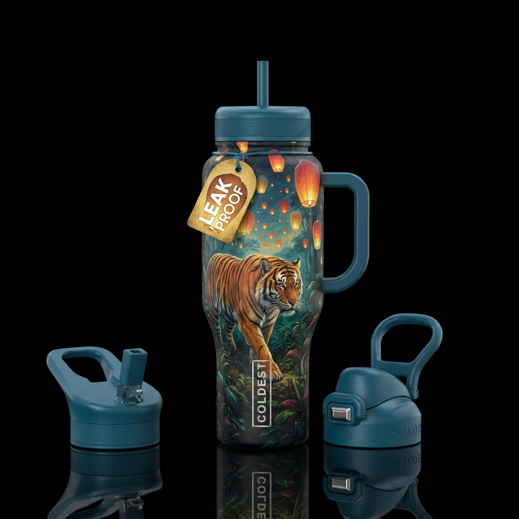 Sumatran Tiger water bottle design