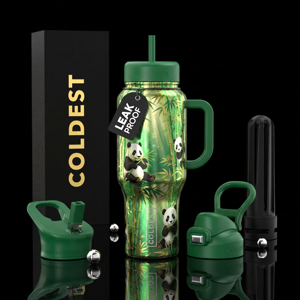 Great Panda water bottle design