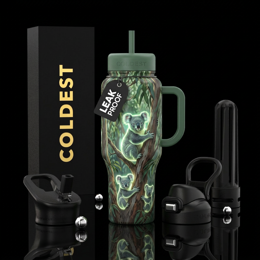 Glowie koala 🐨 water bottle design