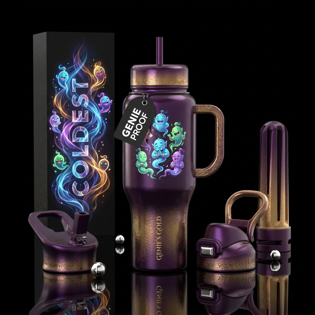Genie in a bottle. water bottle design