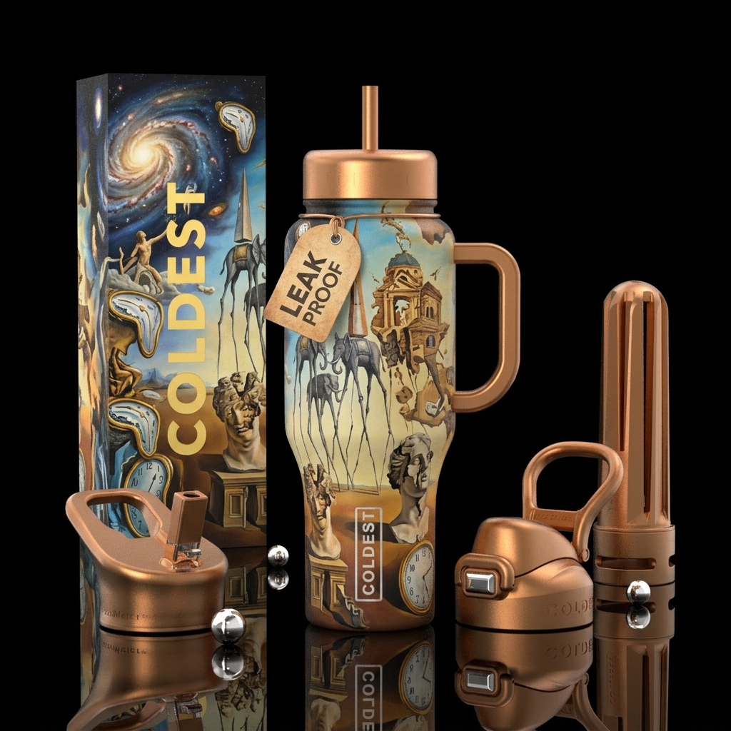 Salvador Dalí inspired water bottle design