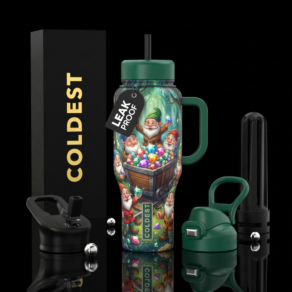 Mine Train water bottle design