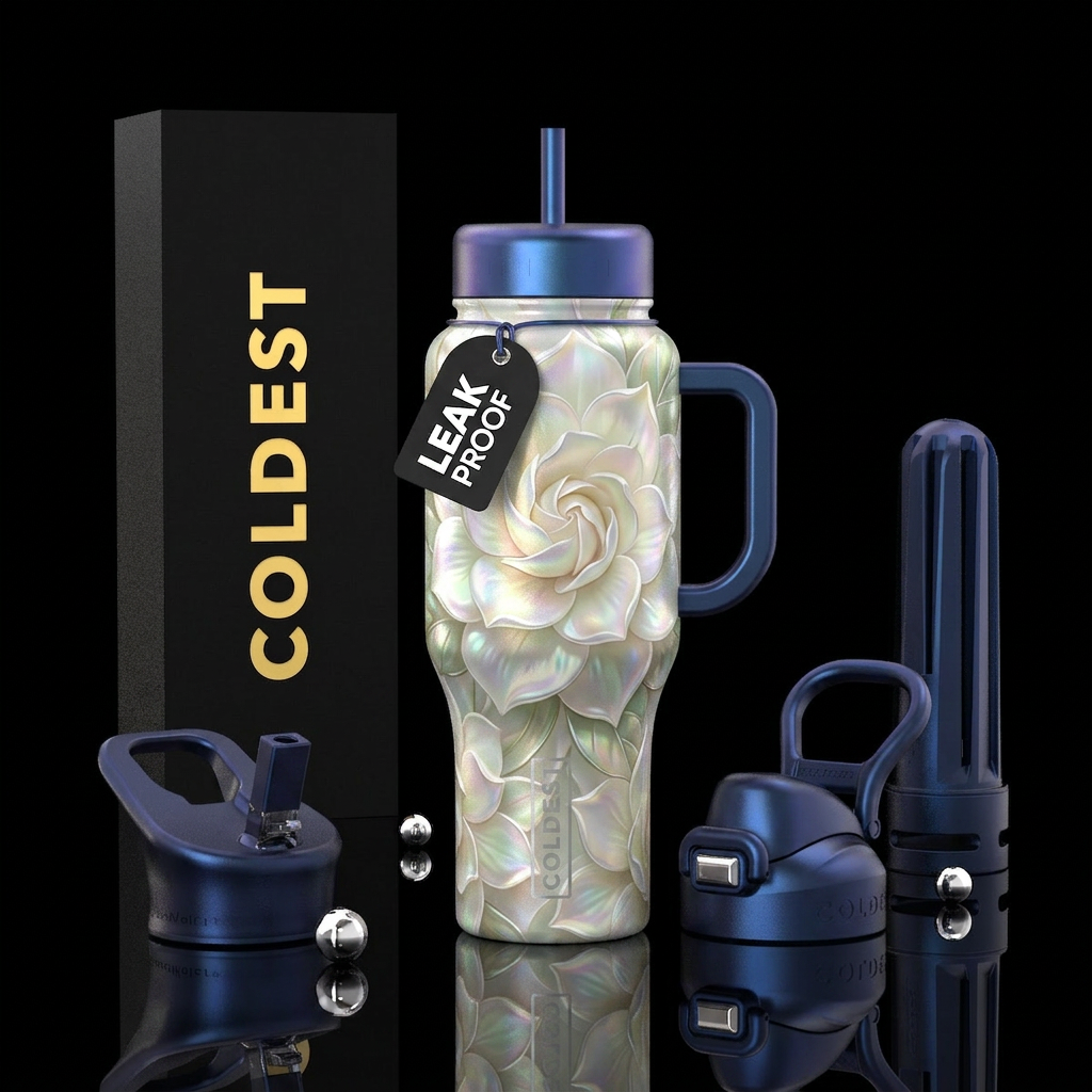Gardenia Dreams water bottle design