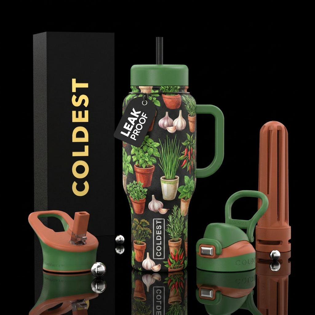 Herb Garden water bottle design