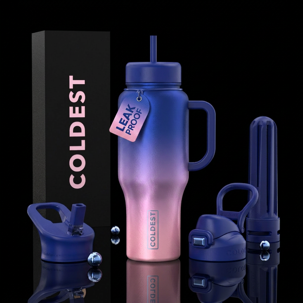 Ombré water bottle design