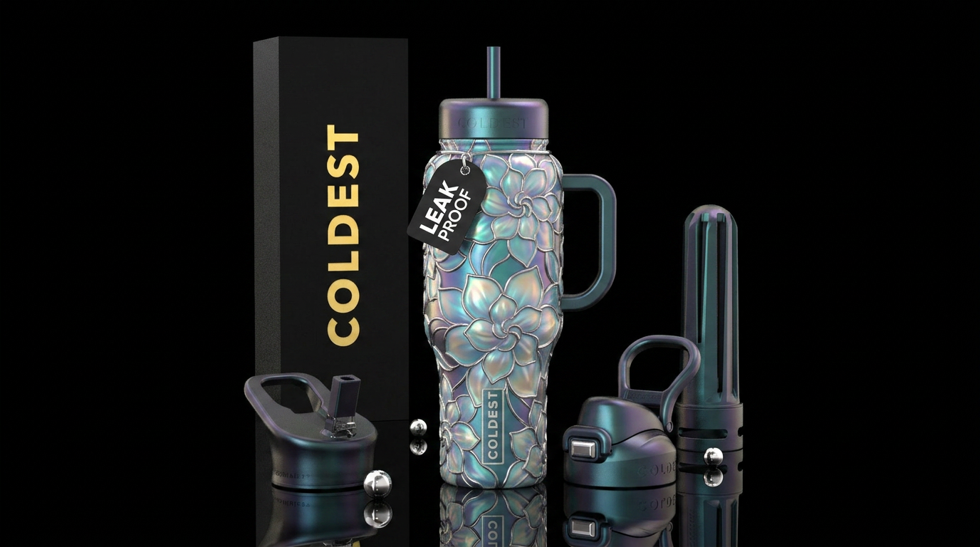 Gardenia Love water bottle design