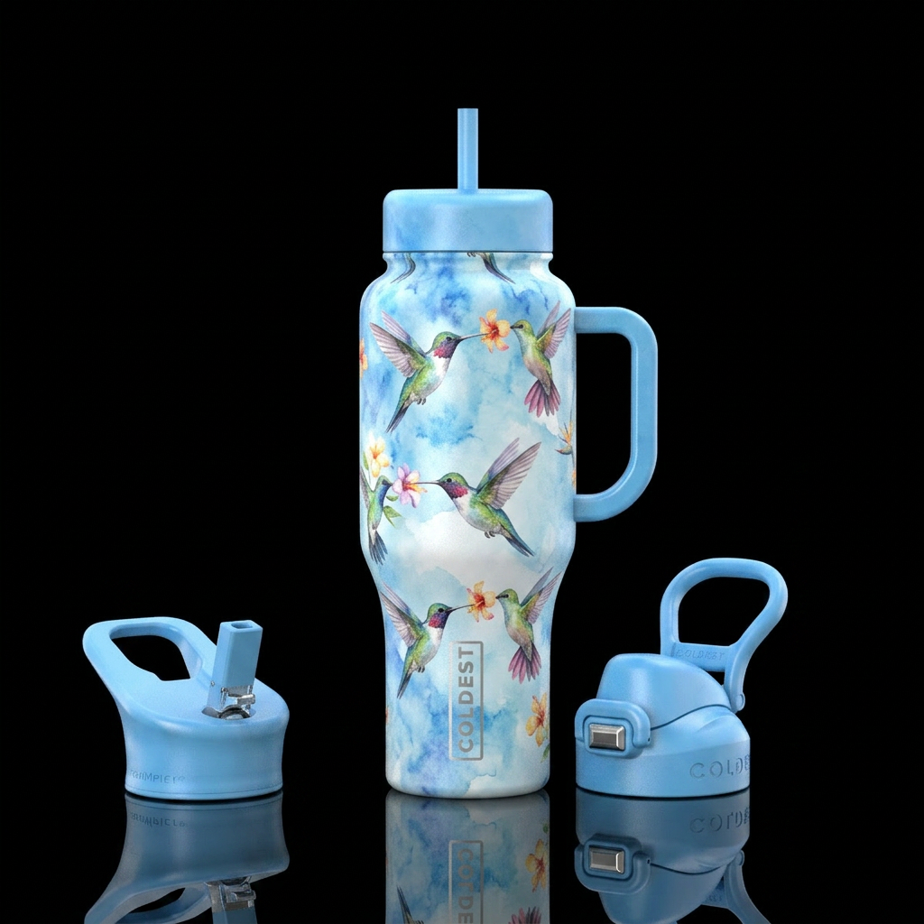 Hummingbird Skys water bottle design