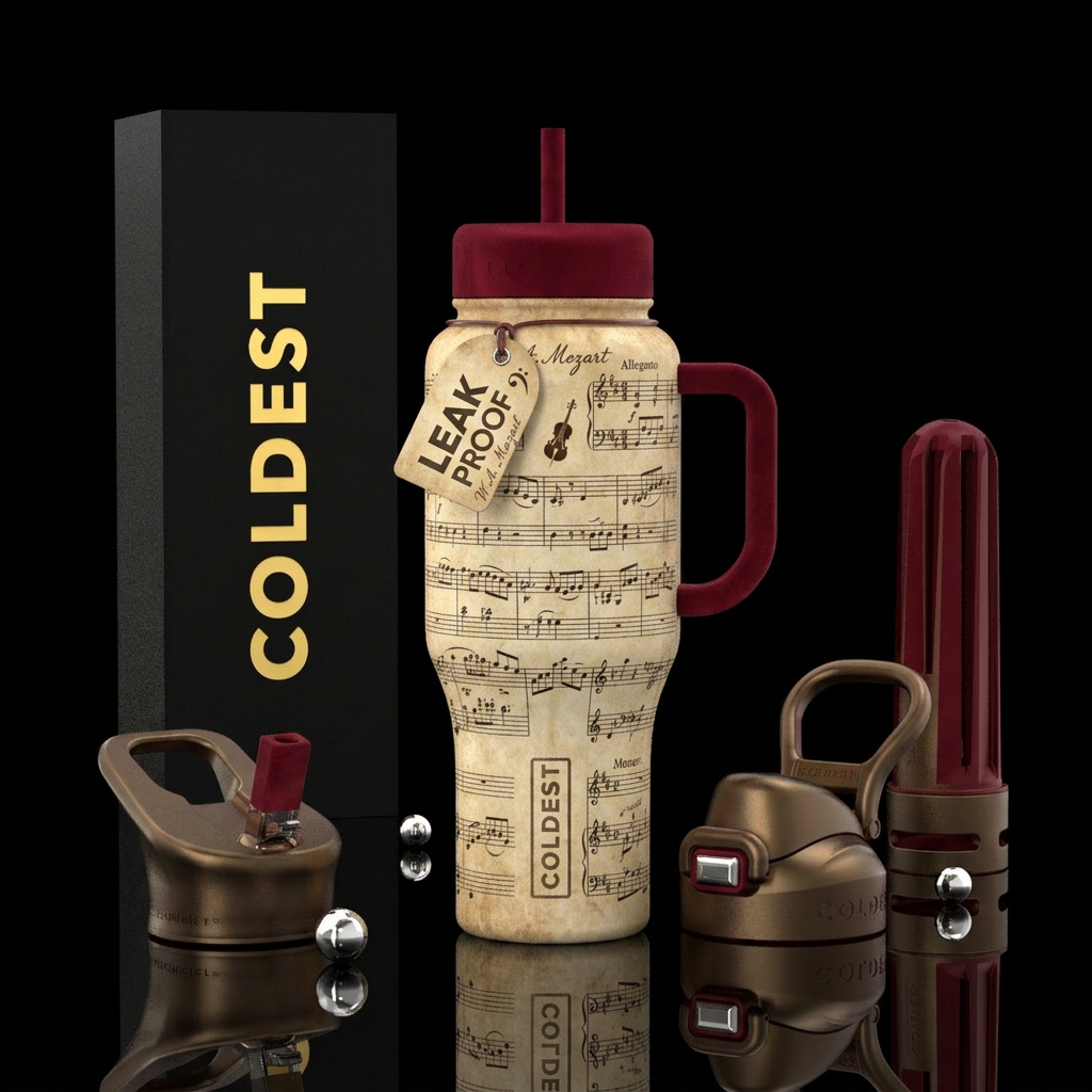 Mozart water bottle design