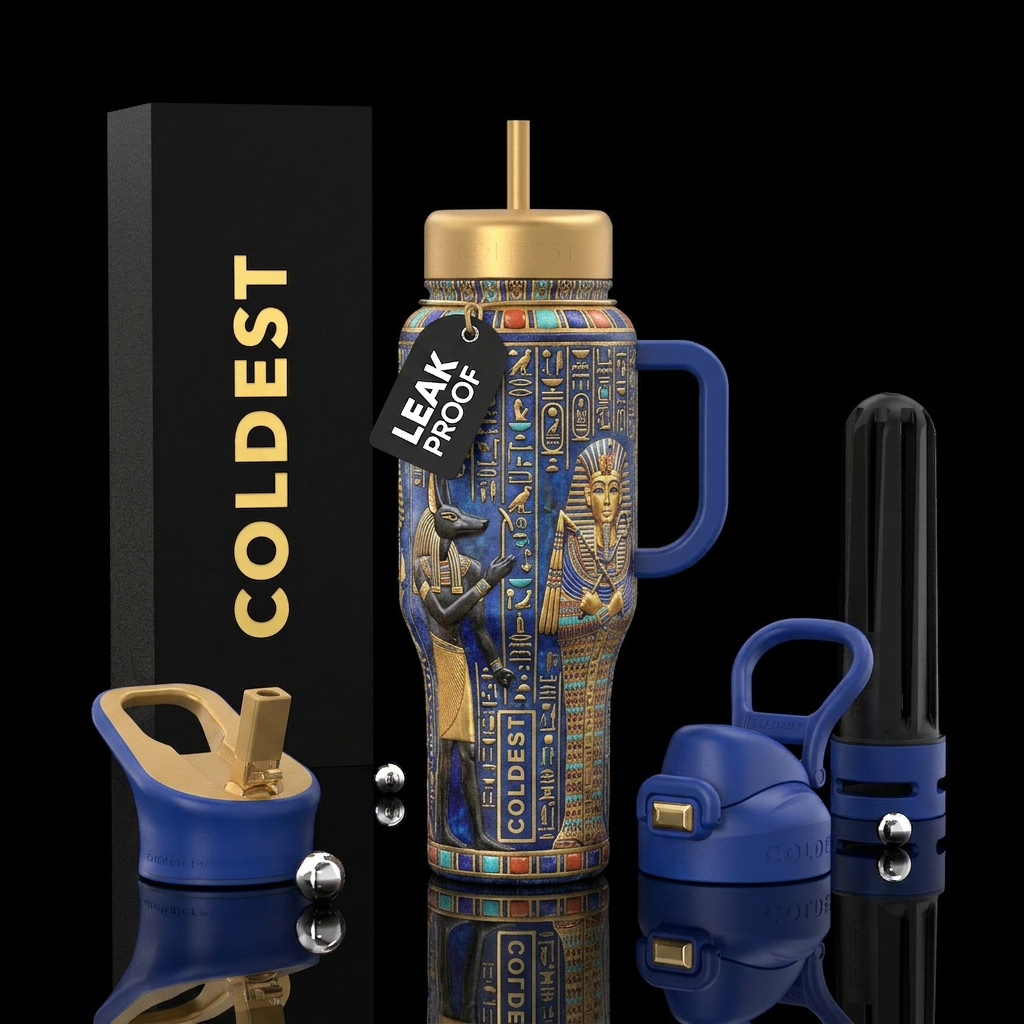 King Tut’s burial chamber water bottle design
