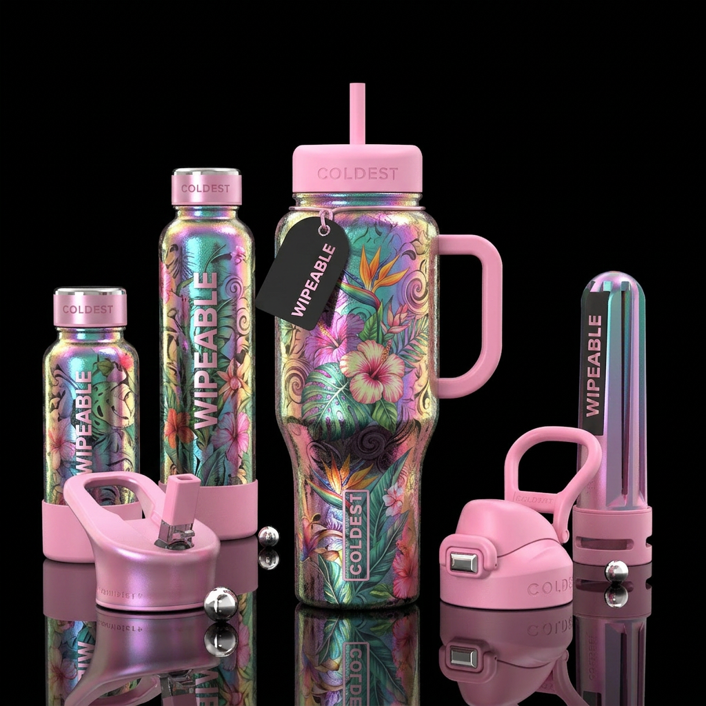 Flower Garden water bottle design