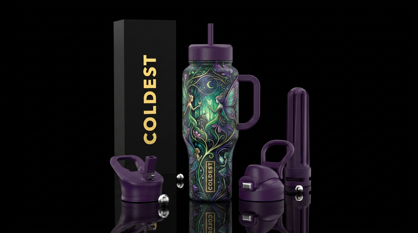 Fairy Forest water bottle design