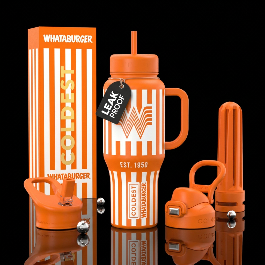 Whataburger water bottle design