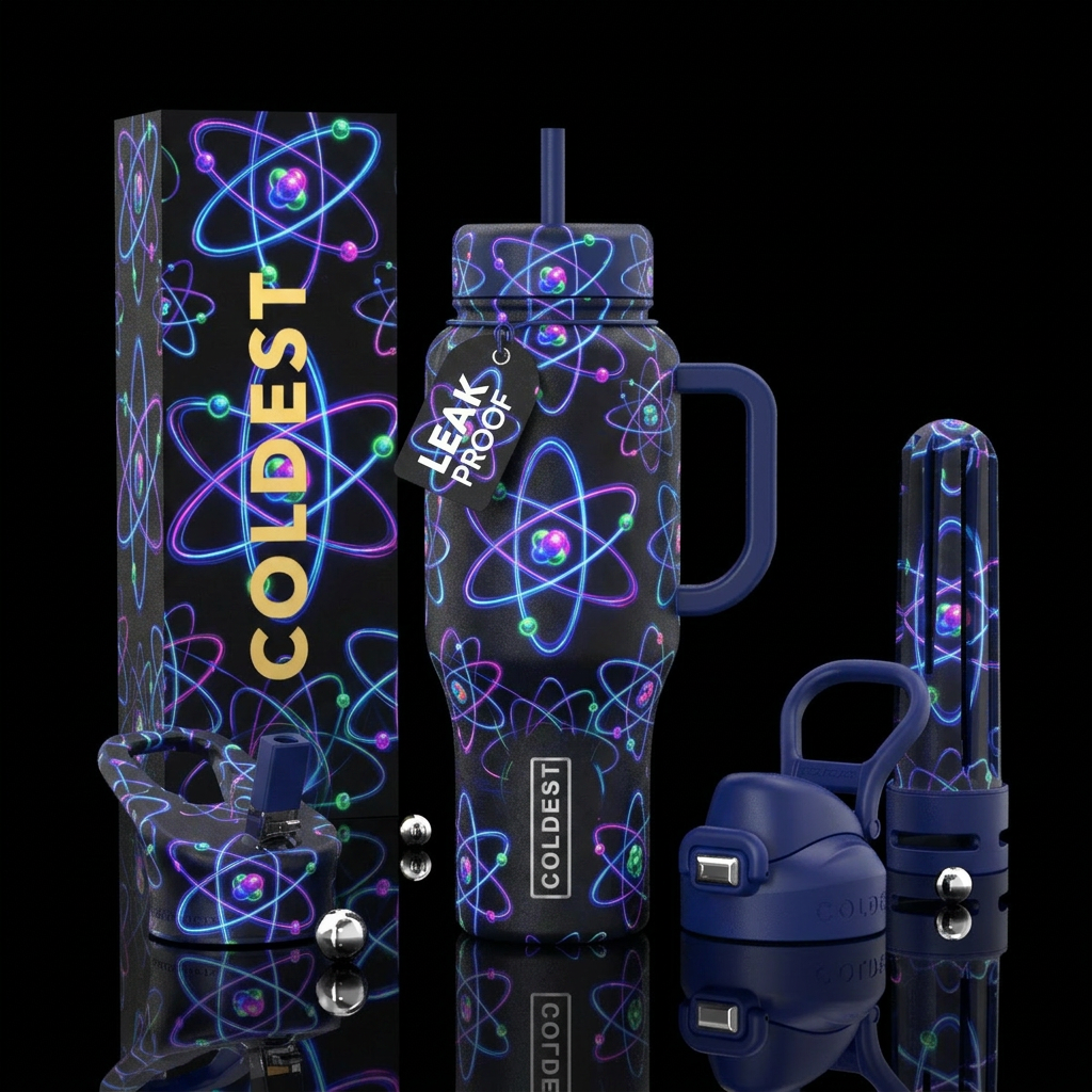 Atomic Glow water bottle design