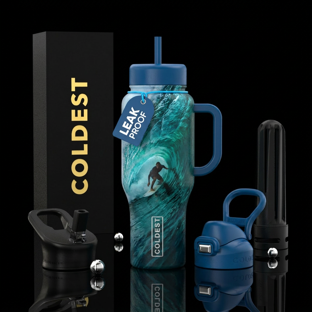 Hang Ten water bottle design