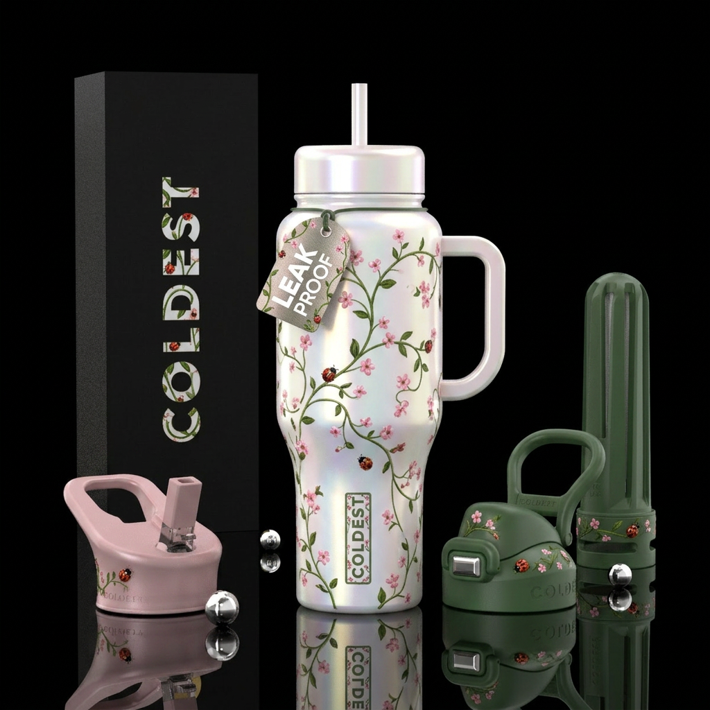 May Flowers water bottle design