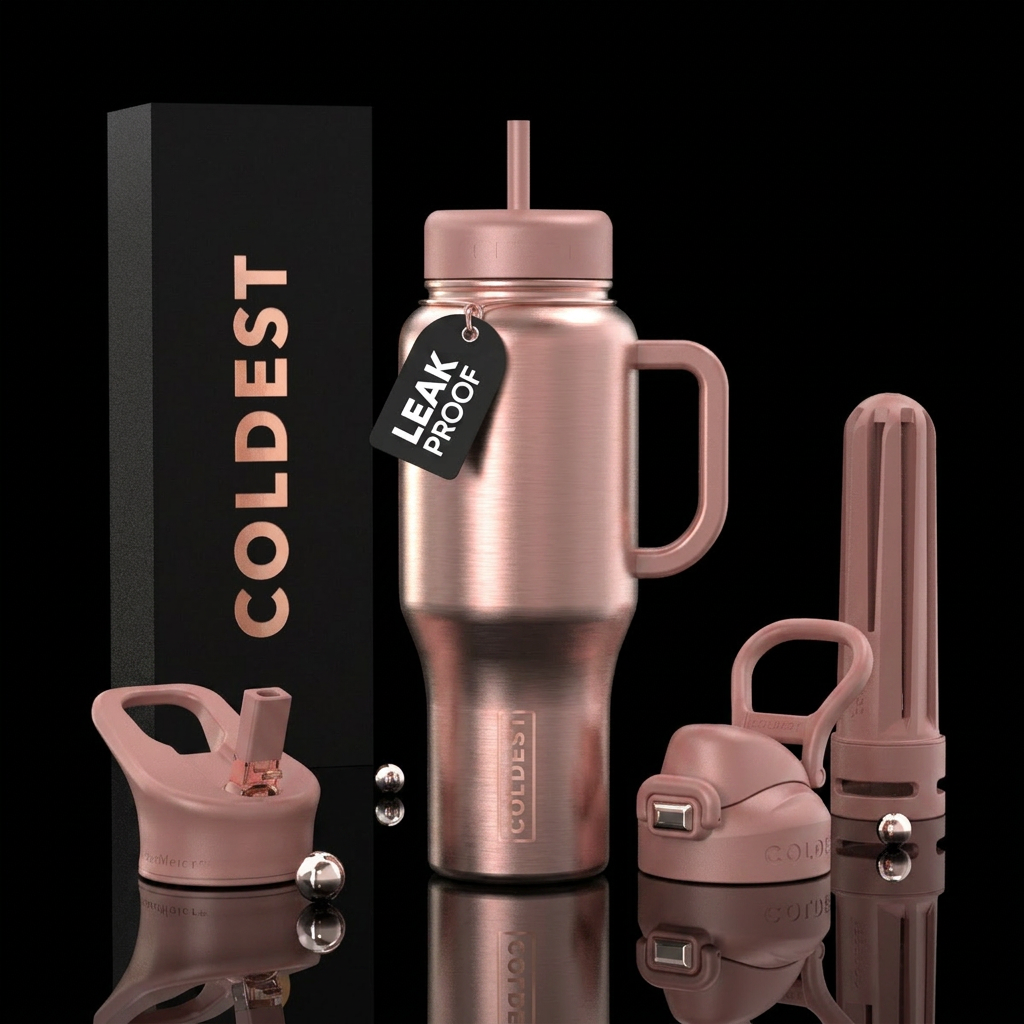 Rose Gold water bottle design