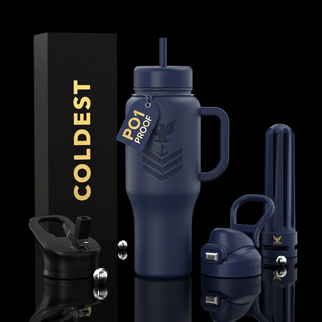 Navy PR 1st class petty officer water bottle design