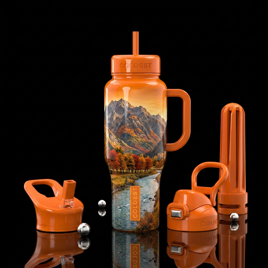 Autumn Horizon water bottle design