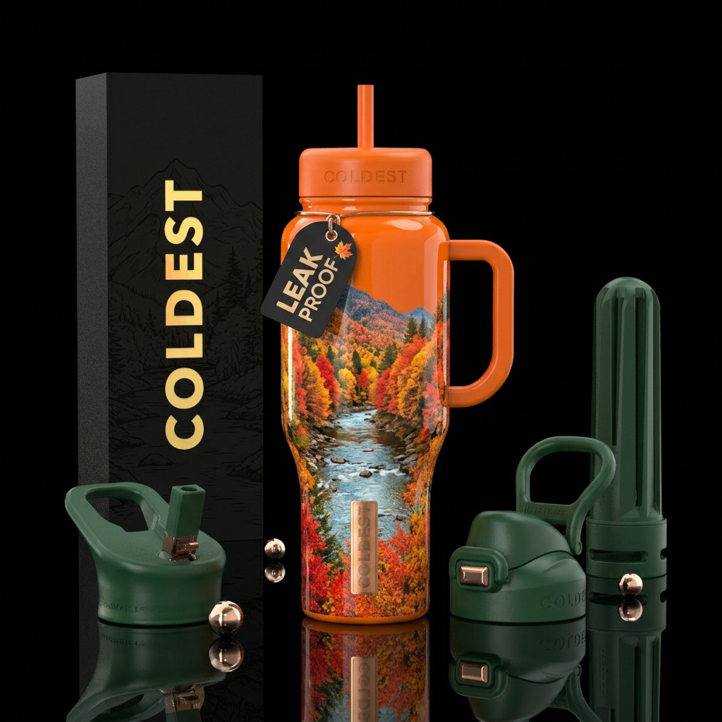 Autumn Aura water bottle design